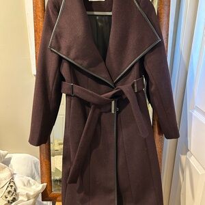 Calvin Klein Deep Purple Wool Coat